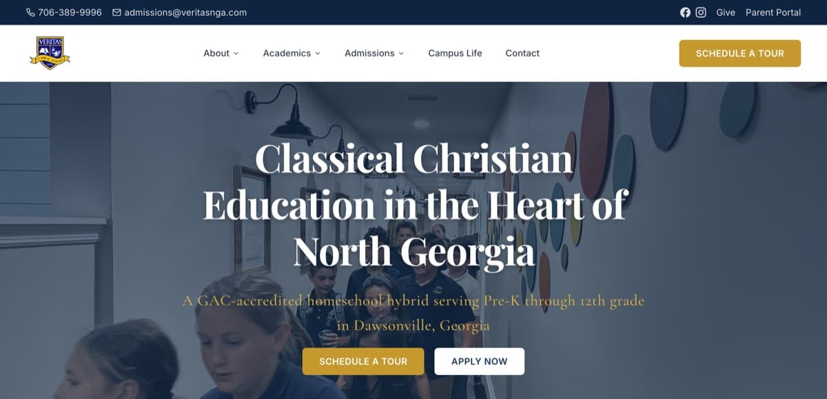 Veritas Classical Schools — screenshot